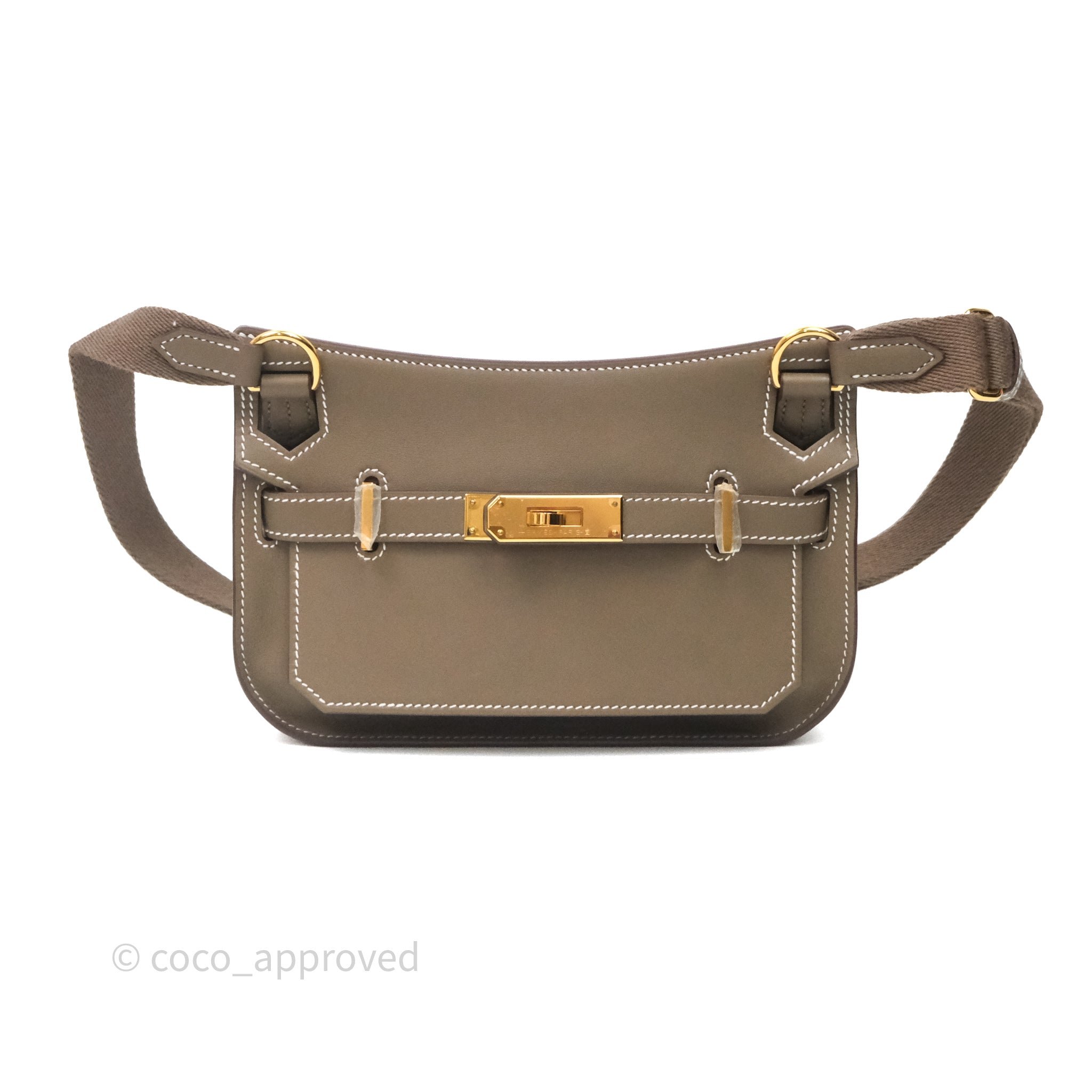 Hermès Mini Jypsiere Etoupe 18 Swift Gold Hardware