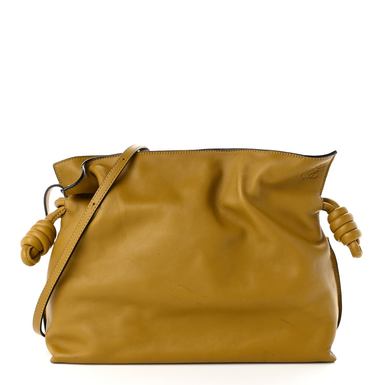 Loewe Nappa Medium Flamenco Knot Bag Ochre