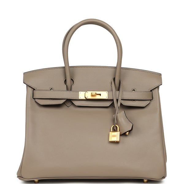 Hermes Hermes Special Order (HSS) Birkin 30 Gris Asphalt Verso Swift Brushed Gold Hardware