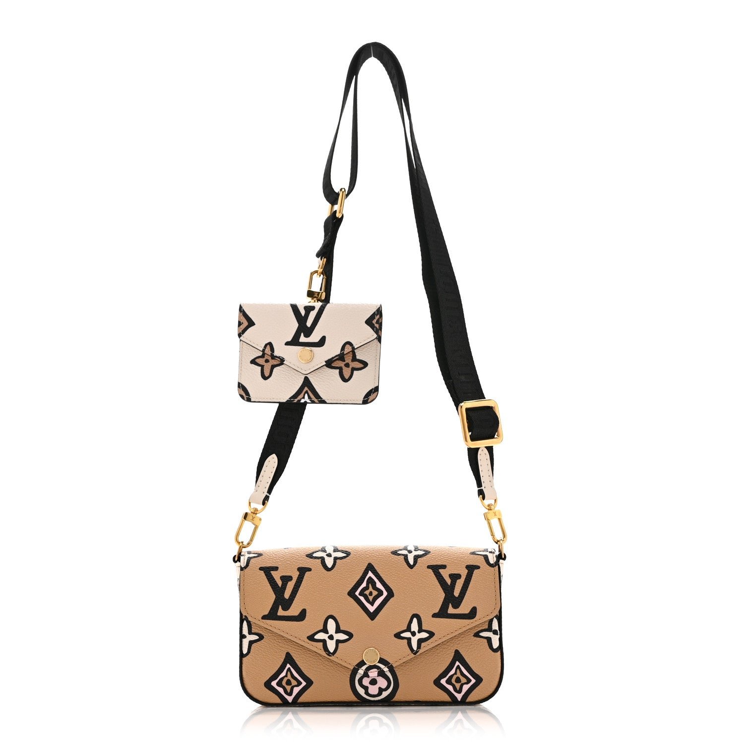 Louis Vuitton Monogram Wild At Heart Felicie Strap & Go Arizona Creme
