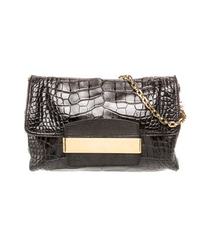 Jimmy Choo Choo Embossed Leather Shoulder Bag