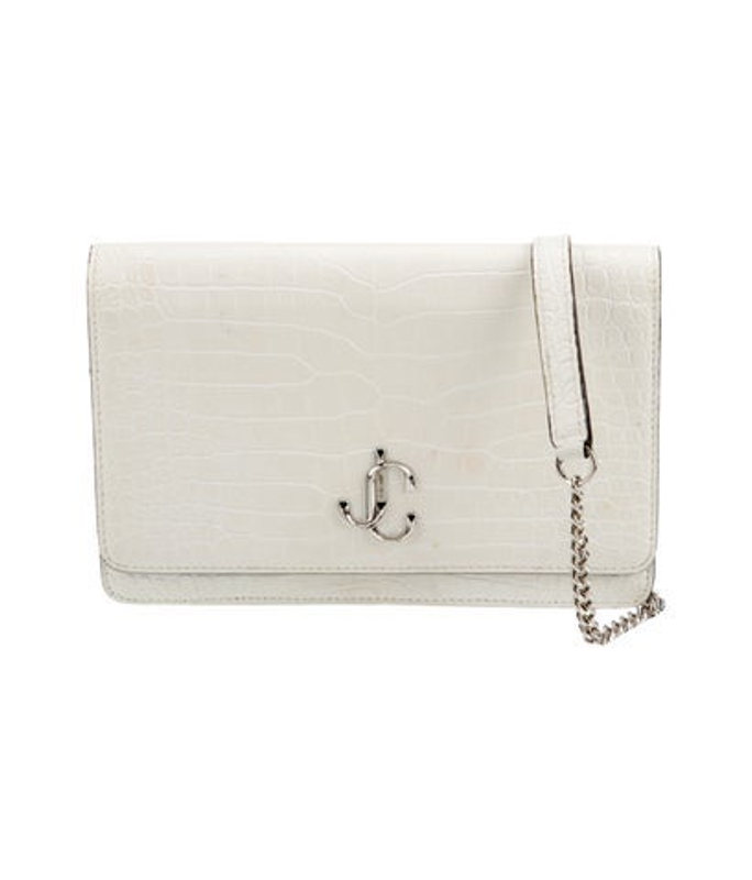 Jimmy Choo Choo Embossed Leather Clutch