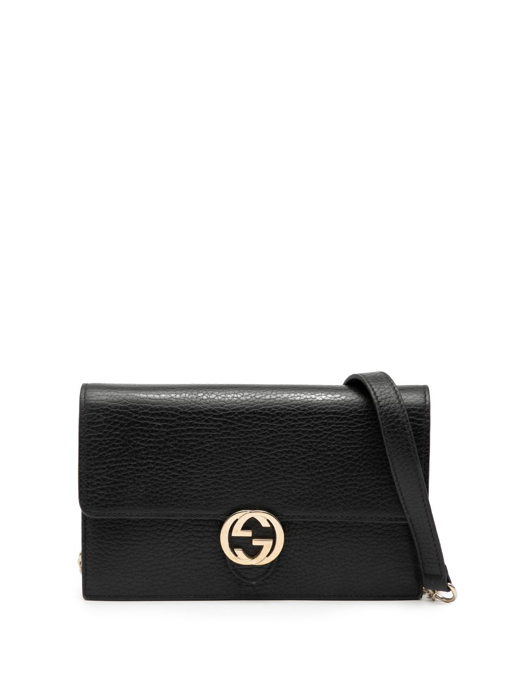 2016-2025 Leather Interlocking G Dollar Wallet on Chain crossbody bag