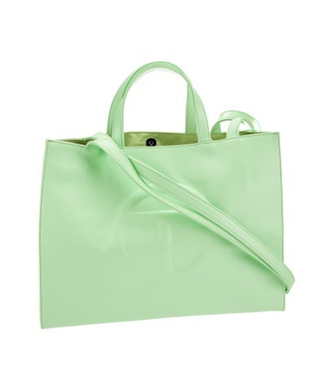 Telfar Vegan Leather Medium Double Mint Shopping Bag Medium