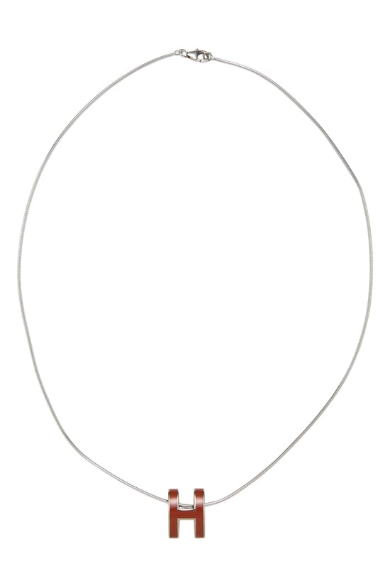 Orange Pop H Necklace