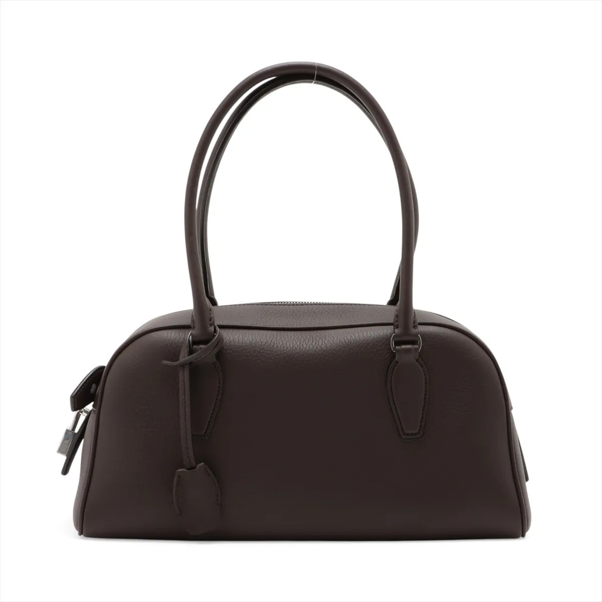 The Row Small East West India Leather Hand bag Brown