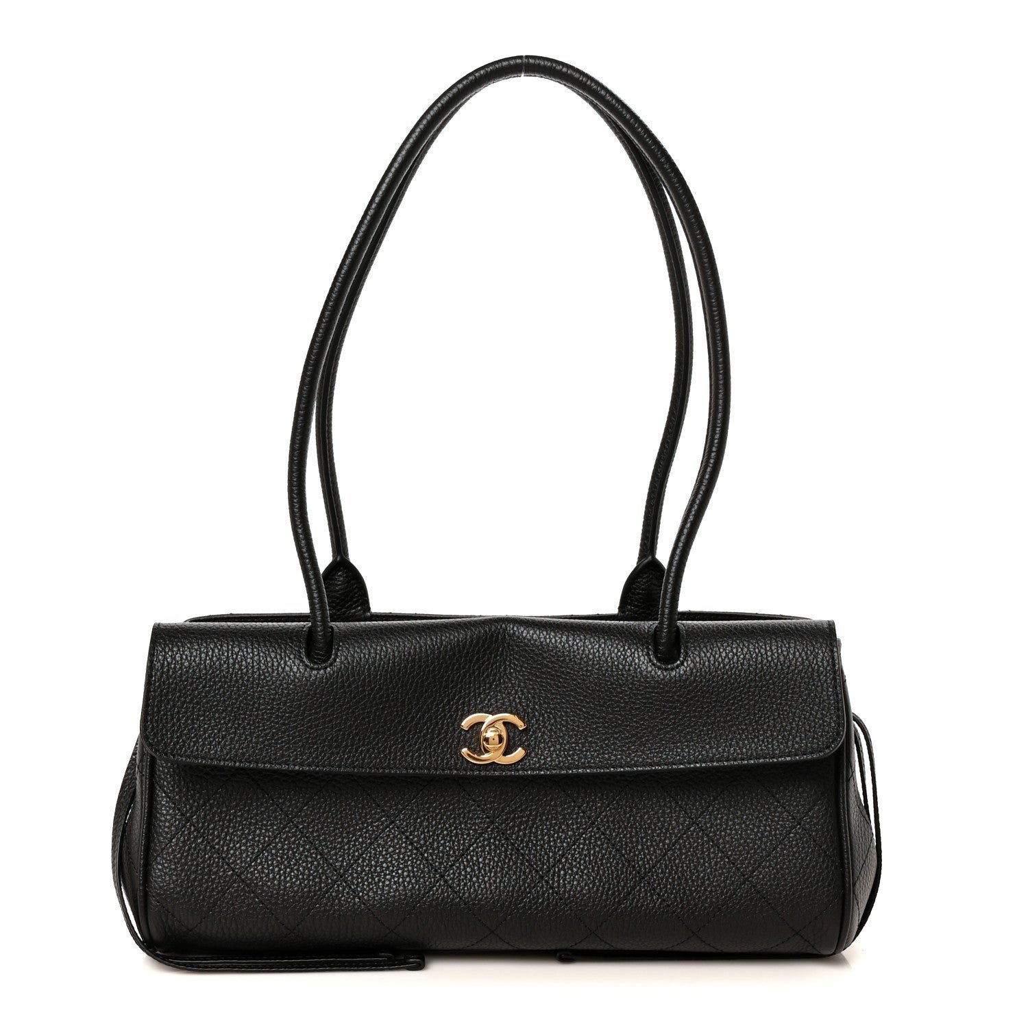 Chanel Grained Calfskin Stitched Urban Essentials Small Shopping Bag Black