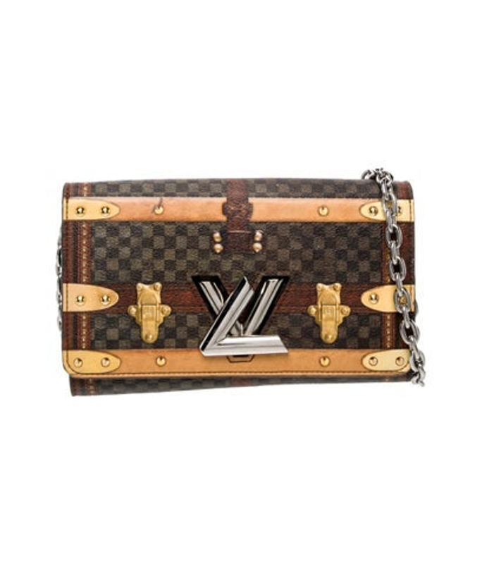 Louis Vuitton Vuitton Damier Ebene Time Trunk Twist Wallet On Chain