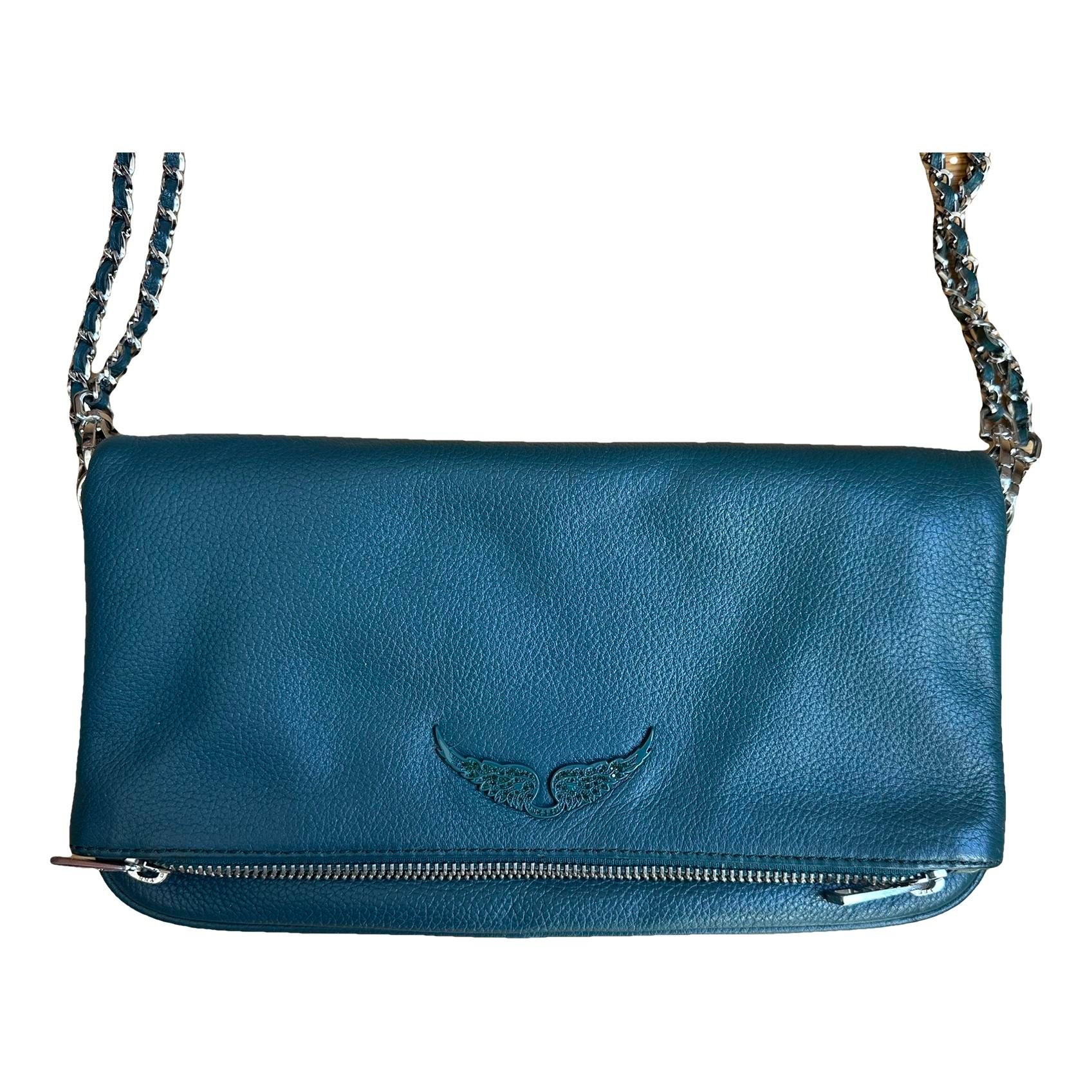 Rock leather clutch bag