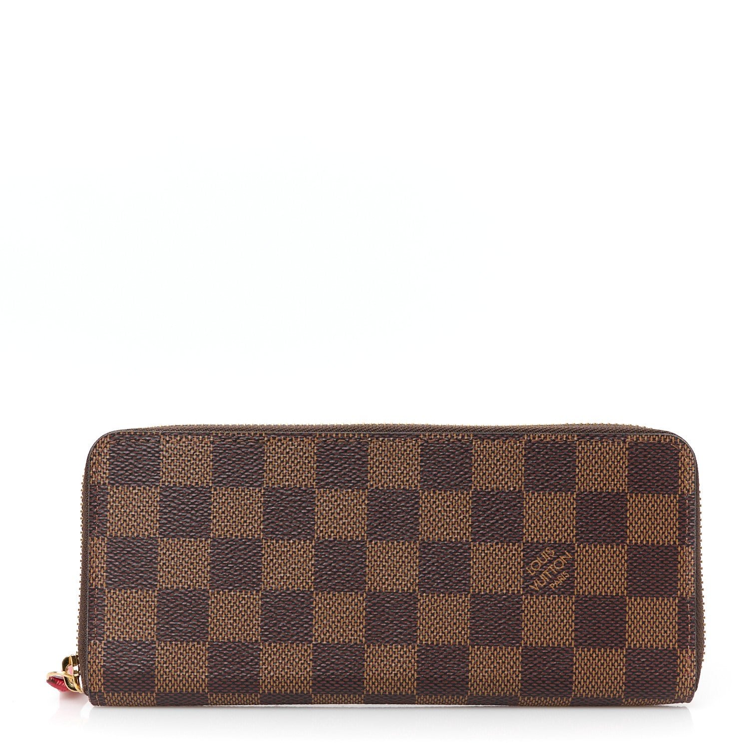 Louis Vuitton Damier Ebene Clemence Wallet Cherry