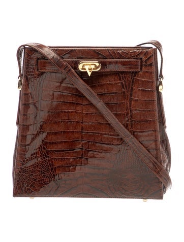 Valentino Embossed Leather Shoulder Bag