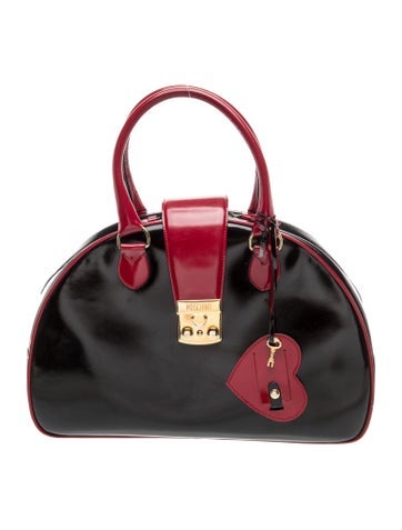 Patent Leather Top Handle Bag