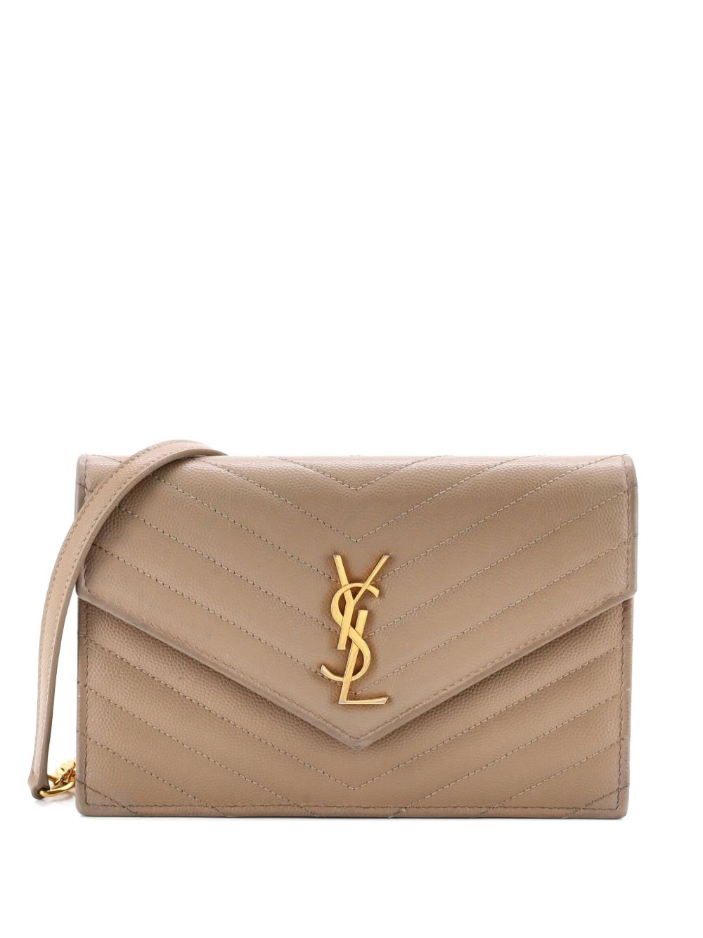 Classic Monogram Wallet on Chain Matelasse Chevron Leather Small crossbody bag