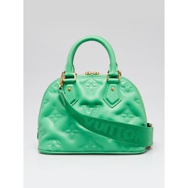 Louis Vuitton Louis Vuitton Green Monogram Leather Bubblegram Alma BB Bag