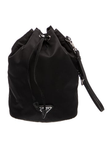 Tessuto Nylon Re-Nylon Drawstring Bucket Bag Pouch