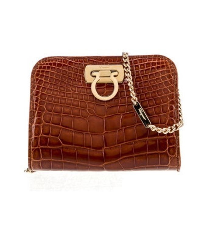 Salvatore Ferragamo Ferragamo Crocodile Shoulder Bag