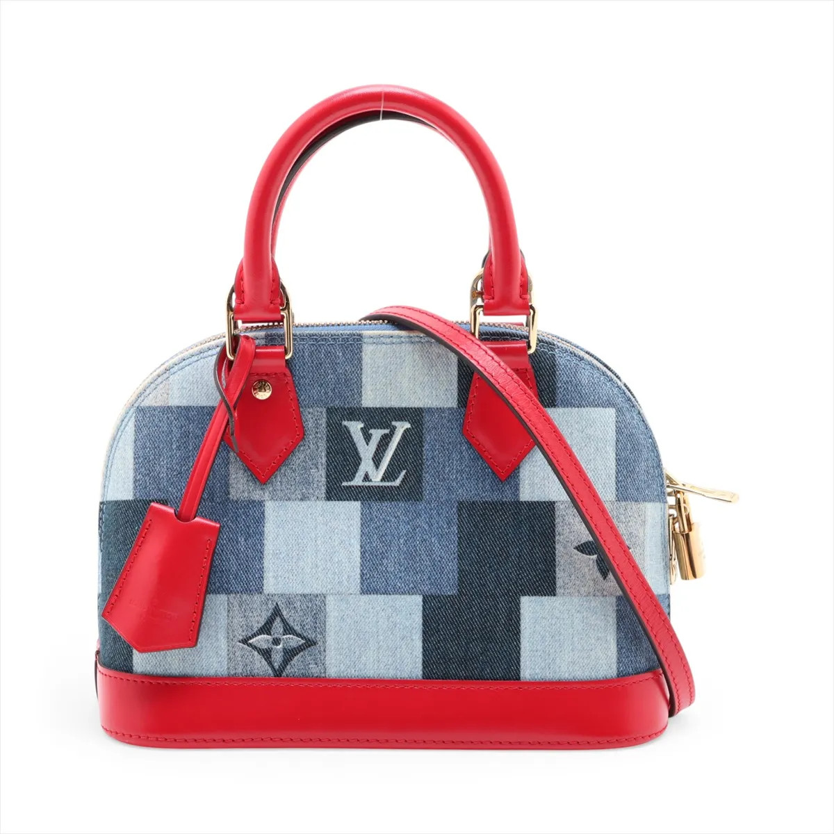 Louis Vuitton Monogram Denim Square Patchwork Alma BB M45042 Blue There was an R