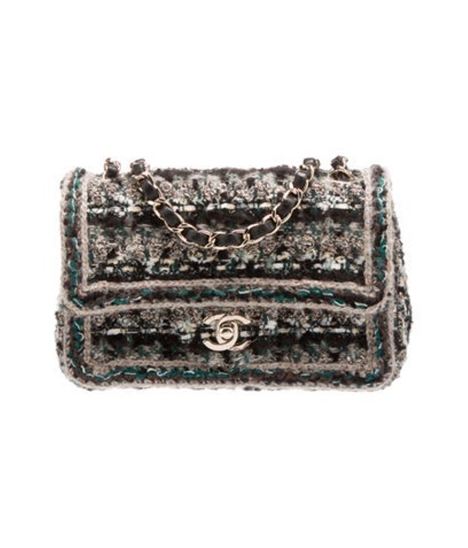 Chanel Paris Hamburg Fantasy Tweed Rectangular Mini Single Flap Bag