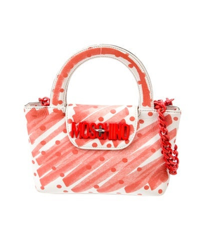 Moschino Leather Top Handle Bag