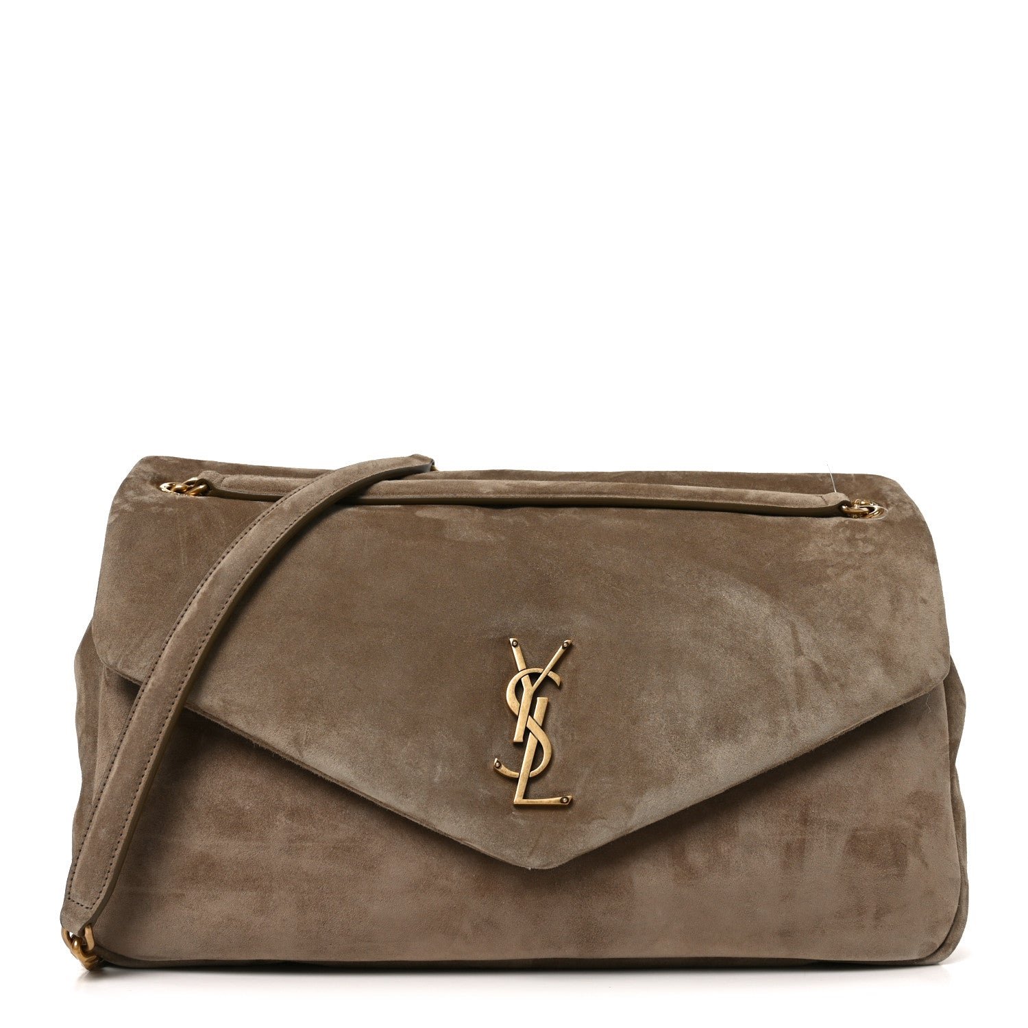 Saint Laurent Suede Large Calypso Dry Grain