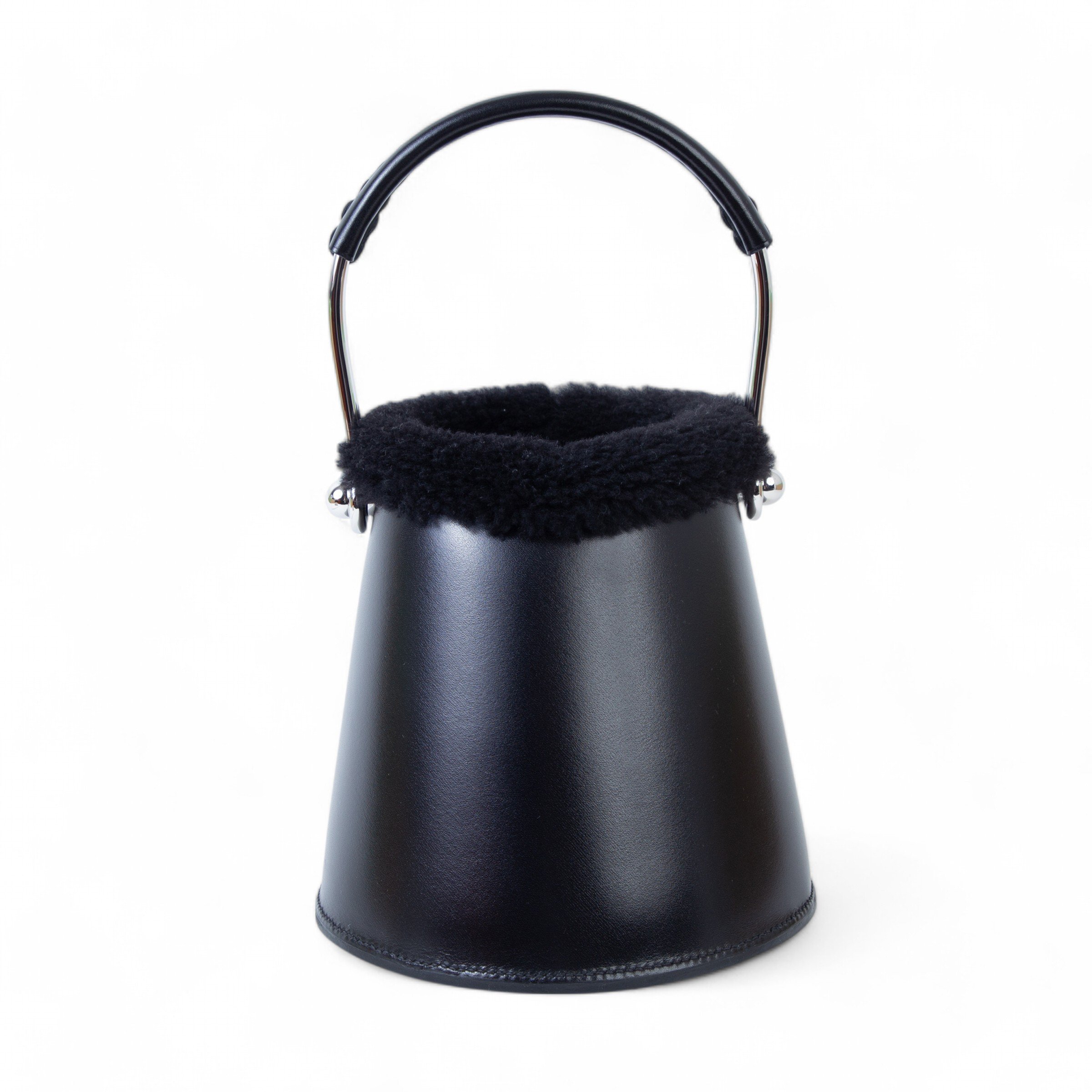 Hermes Sabot Pluch Bag Black (89) Box-calf Mouton Palladium hardware W (2024)