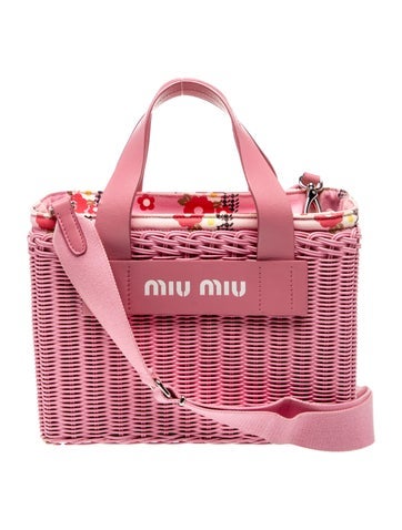 Wicker Top Handle Bag