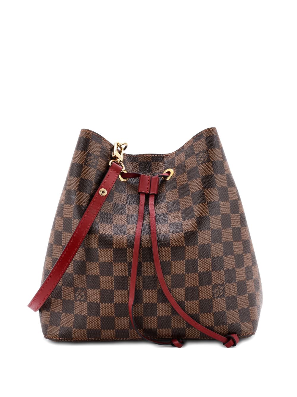 NeoNoe Handbag Damier with Leather MM bucket bag