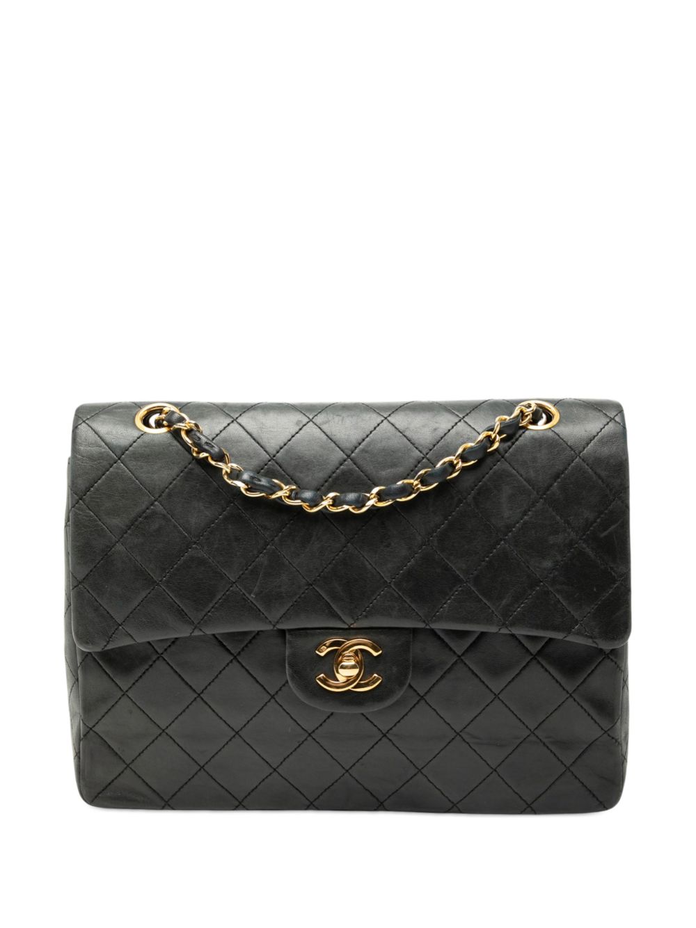 1986-1988 Medium Tall Classic Lambskin Double Flap shoulder bag