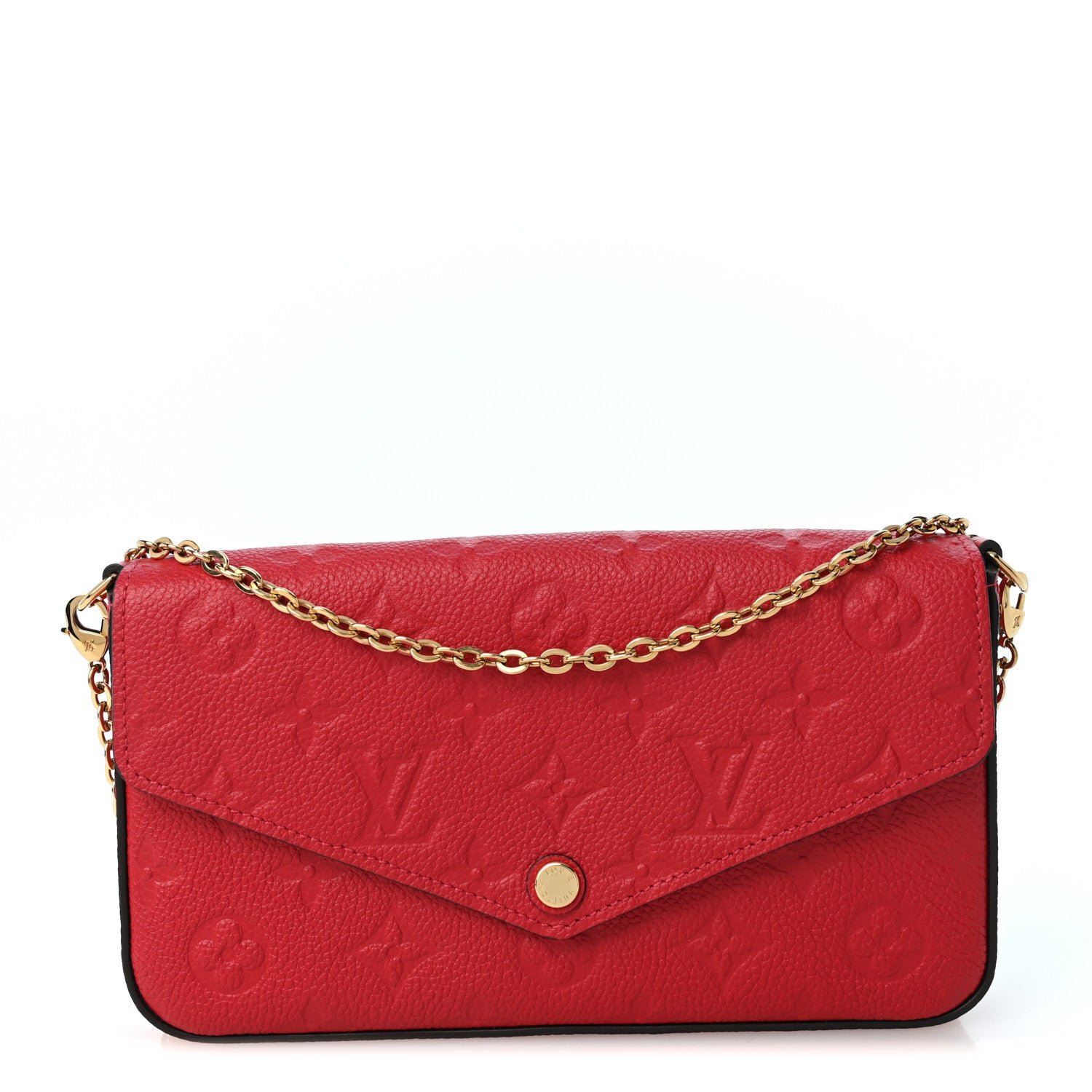 Louis Vuitton Empreinte Pochette Felicie Chain Wallet Scarlet