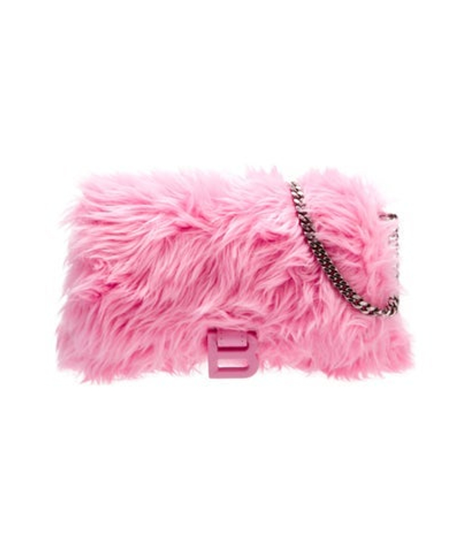 Balenciaga Faux Fur Evening Bag Xs