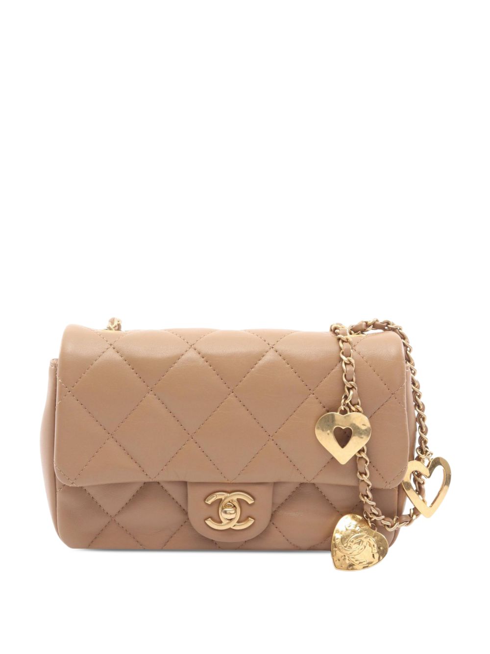 2021-2026 Mini Rectangular Quilted Lambskin Heart Charms Flap crossbody bag
