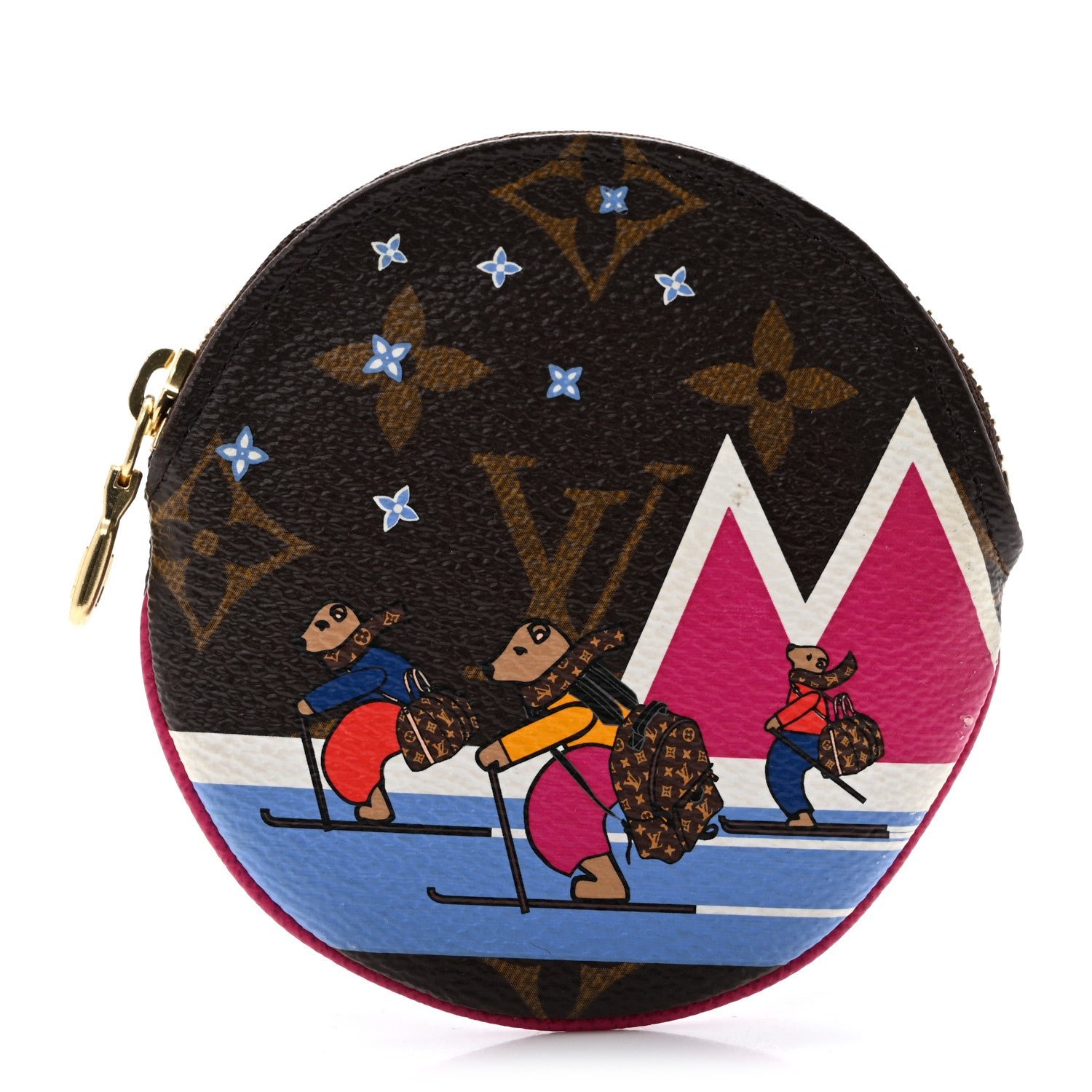 Louis Vuitton Monogram 2018 Christmas Animation Round Coin Purse