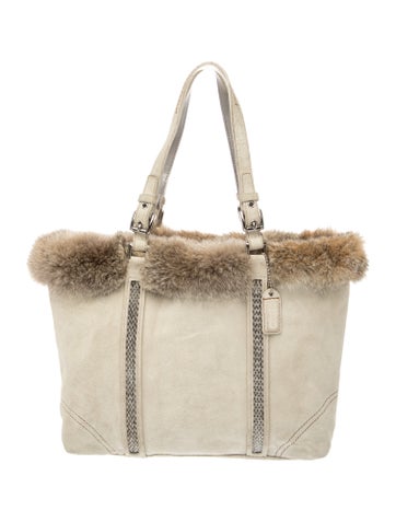 Suede Top Handle Bag