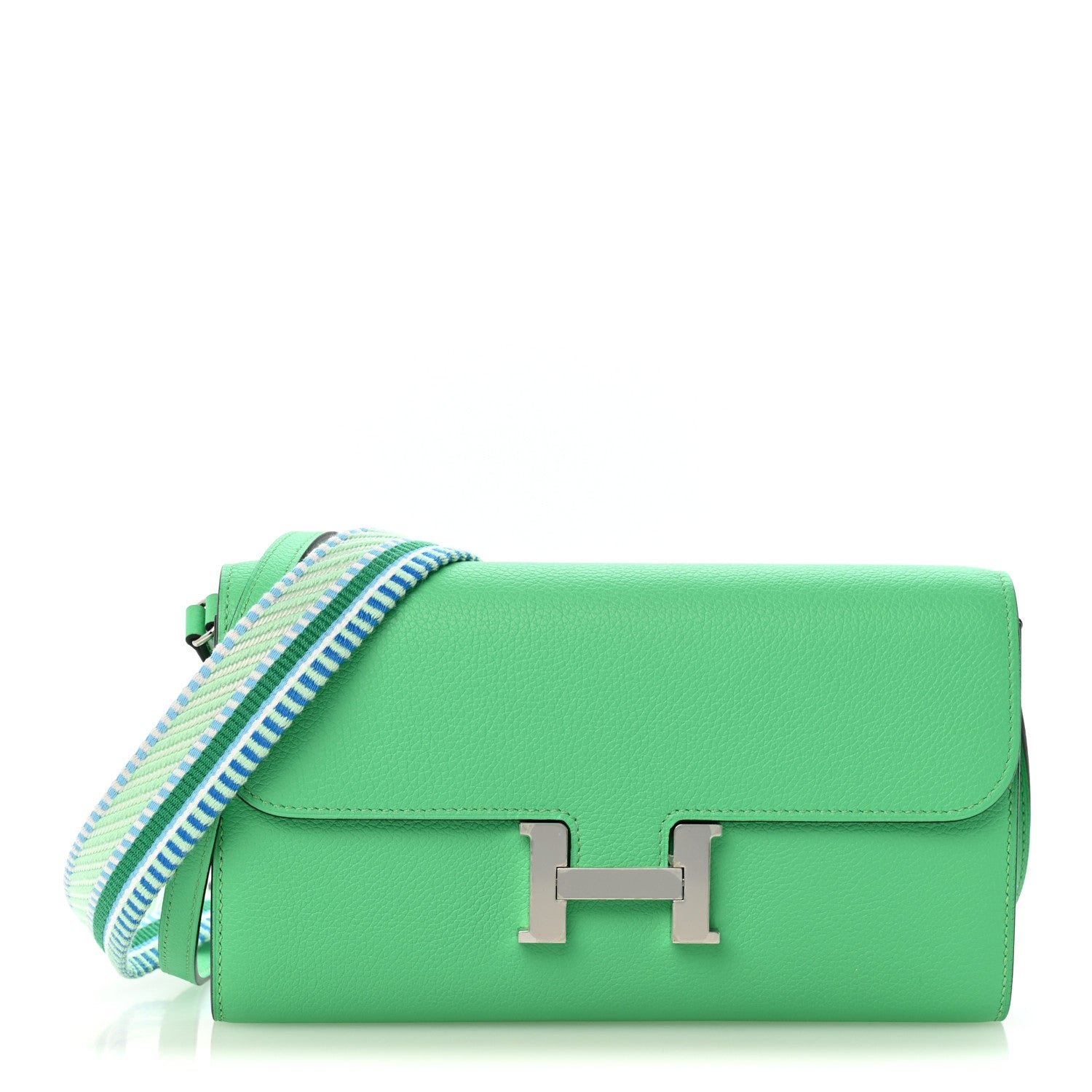 Hermes Evercolor Cavale Constance Long Wallet To Go Vert Comics Multicolor