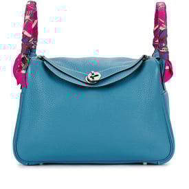 Hermes Bleu Jean Clemence Lindy 30 Palladium Hardware, 2015 and Twillies