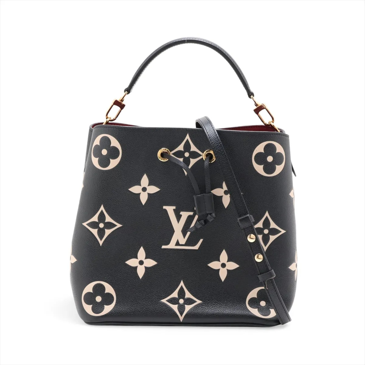 Louis Vuitton bicolor monogram empreinte Neo Noe M45497 Black There was an RFID