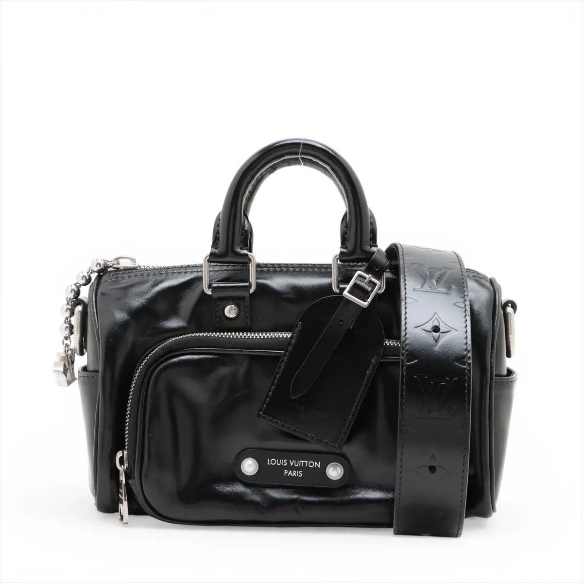 Louis Vuitton LV Knight Keepall Cargo Bandoulière 25 M13988 Black There was an R