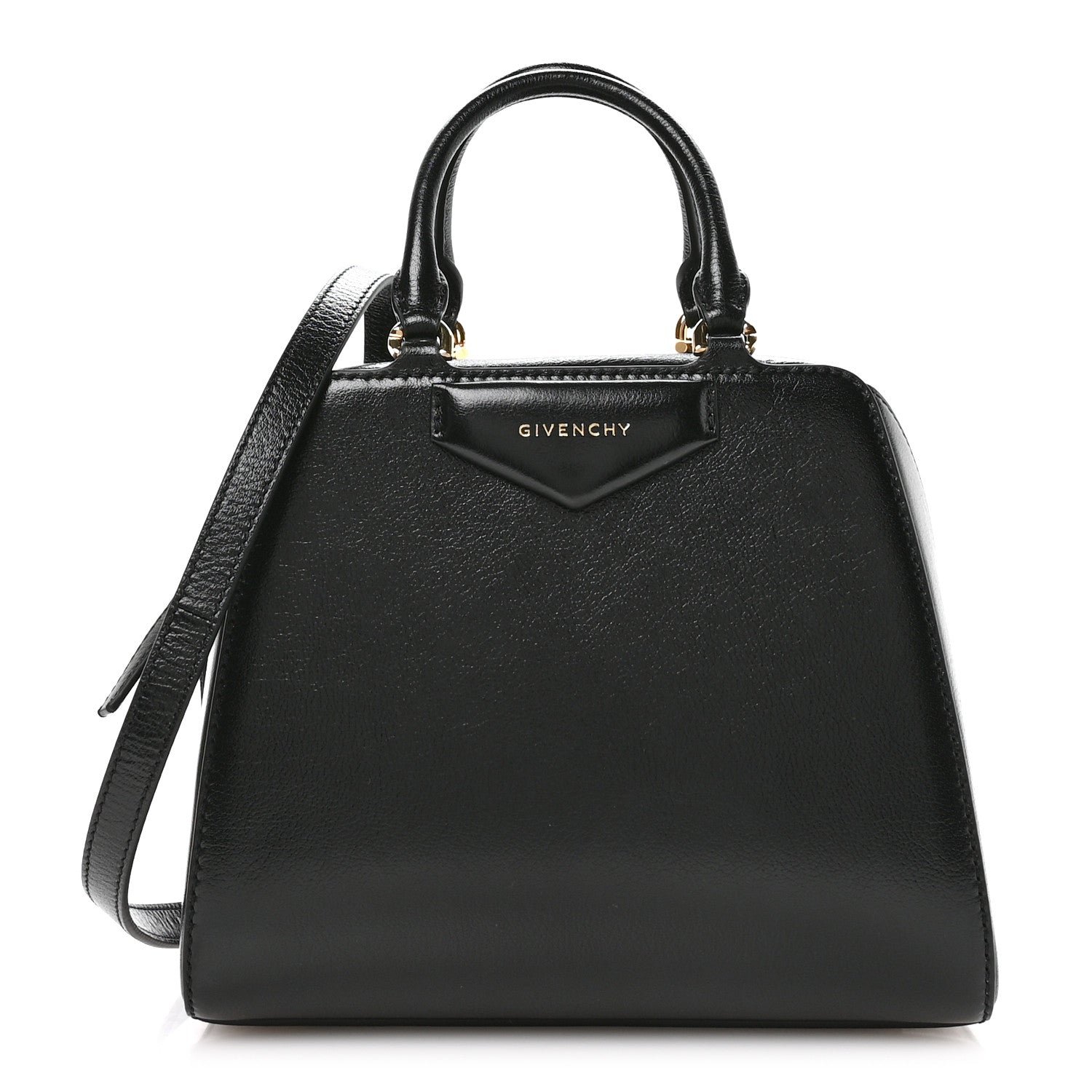 Givenchy Givenchy Tumbled Buffalo Mini Antigona Cube Bag Black