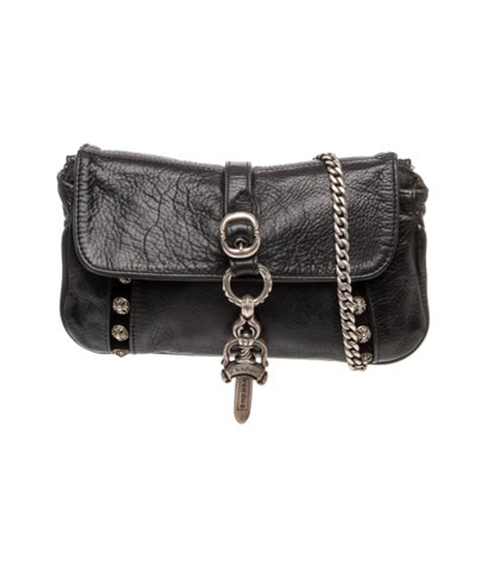 Chrome Hearts Hearts Leather Top Handle Bag