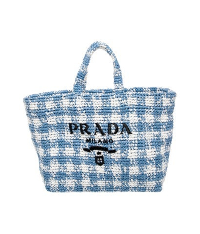 Prada Enameled Metal Triangle Tote