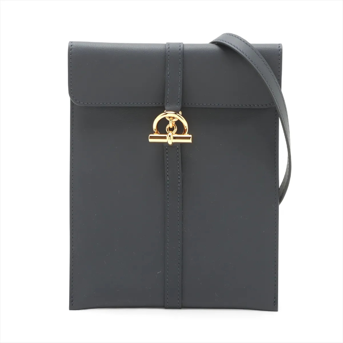 Hermès Glenan Togo Veau Swift Blue nuit Gold Metal Fittings