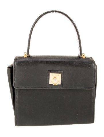 Celine Leather Top Handle Bag