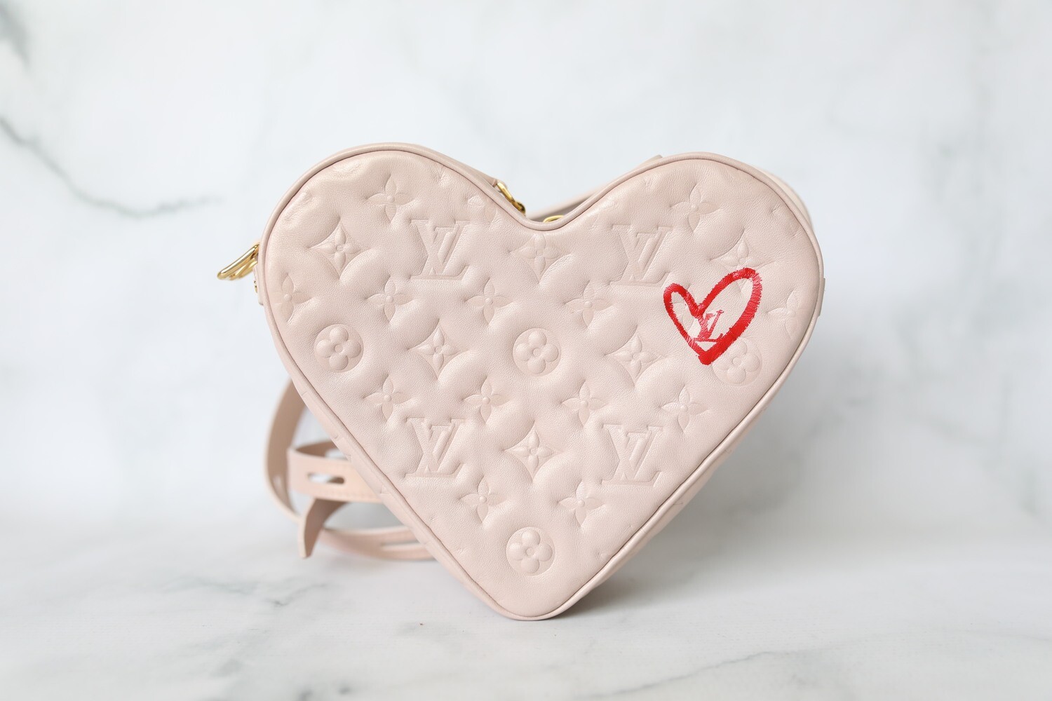 Louis Vuitton Louis Vuitton Fall in Love Heart Bag, Pink Empreinte Leather, Preowned In Box WA001