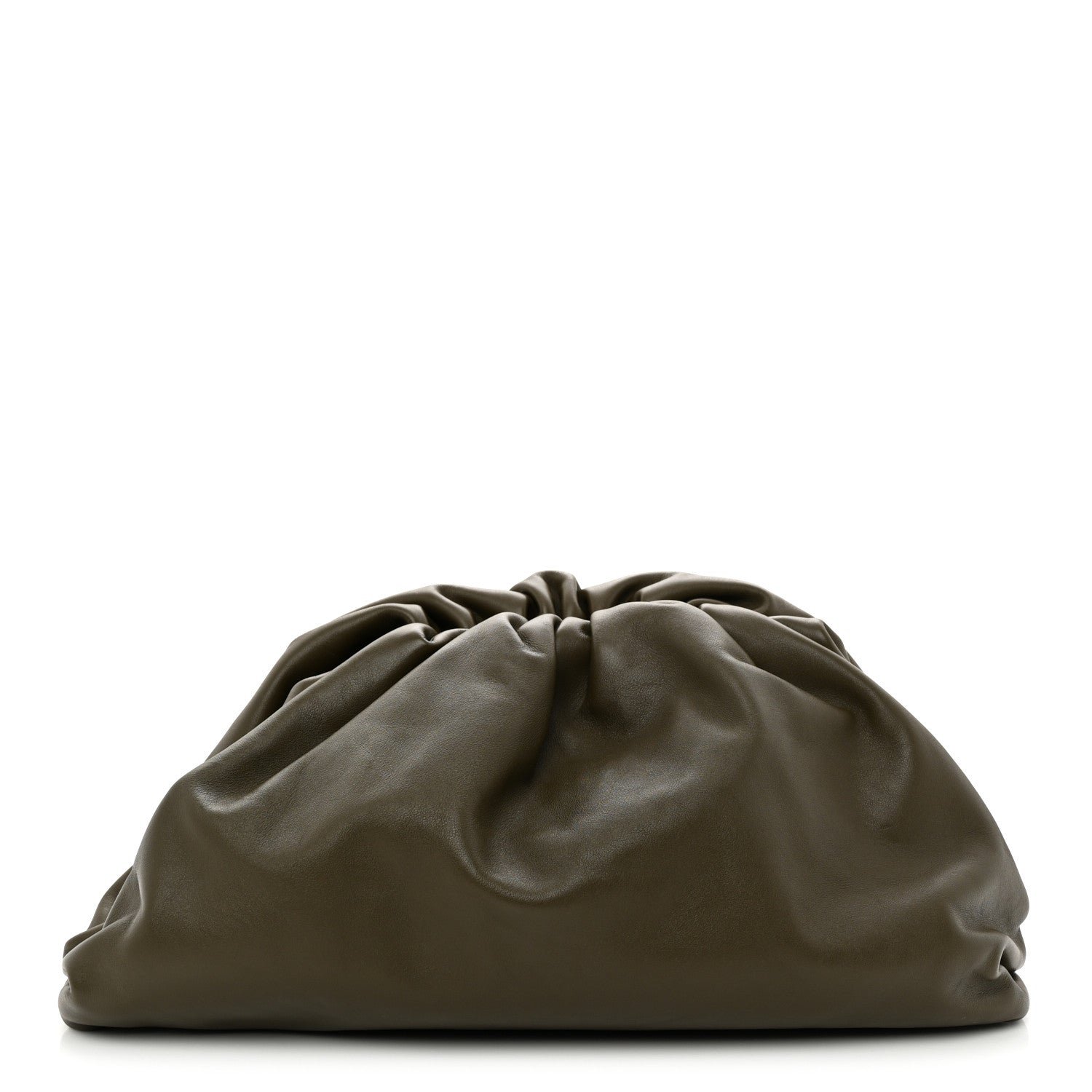 Bottega Veneta Smooth Butter Calf The Pouch Oversized Clutch Mustard