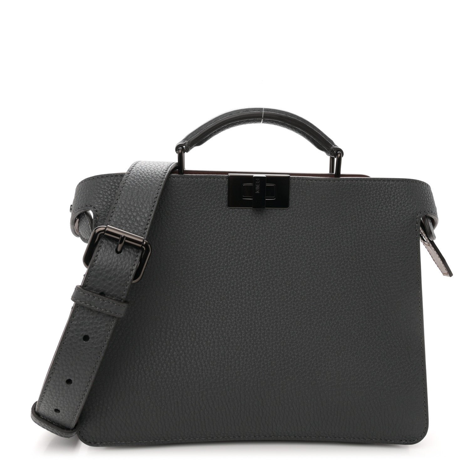 Fendi Cuoio Romano Vitello Cover Monochrome Peekaboo I SEE U Satchel