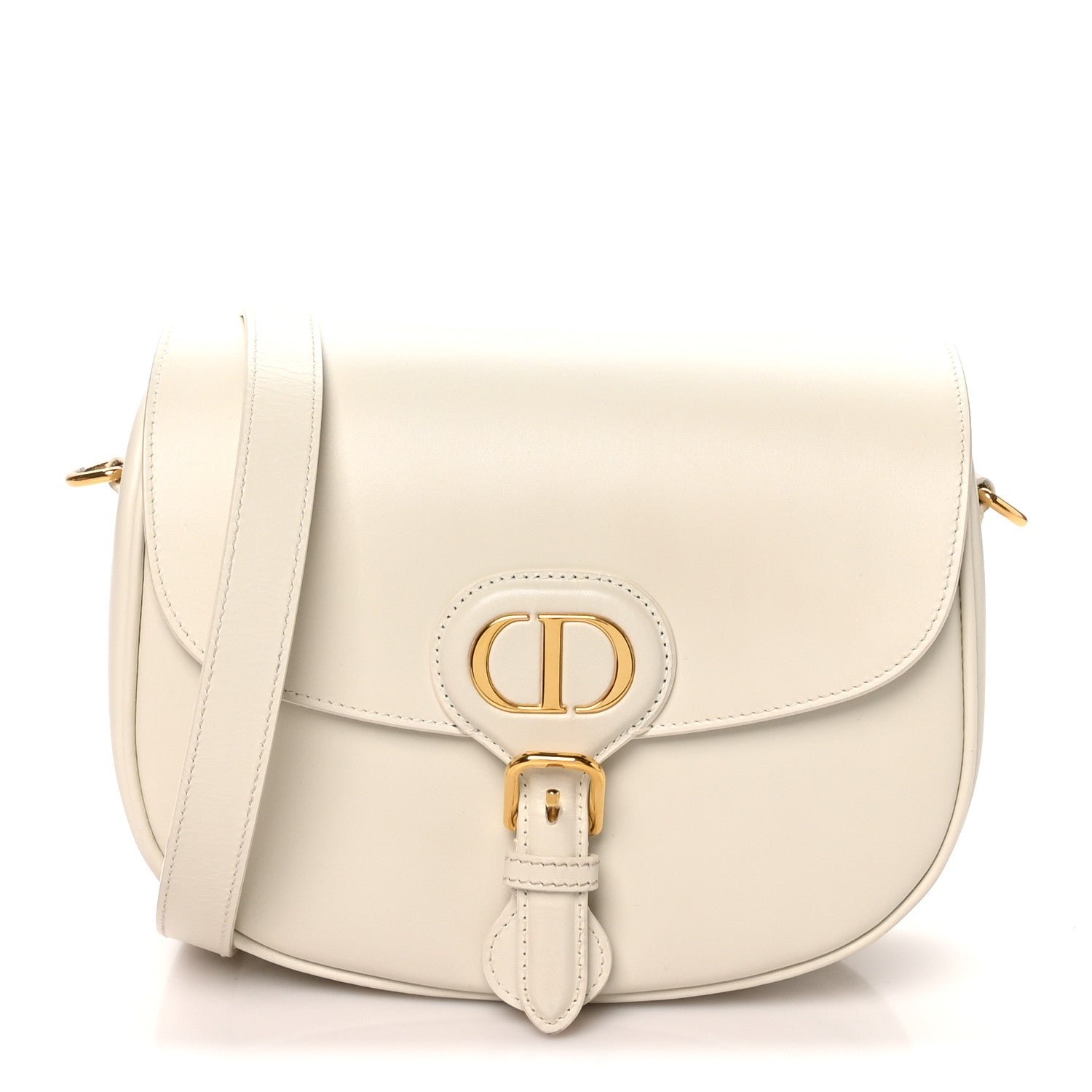 Christian Dior Box Calfskin Medium Bobby Flap Latte