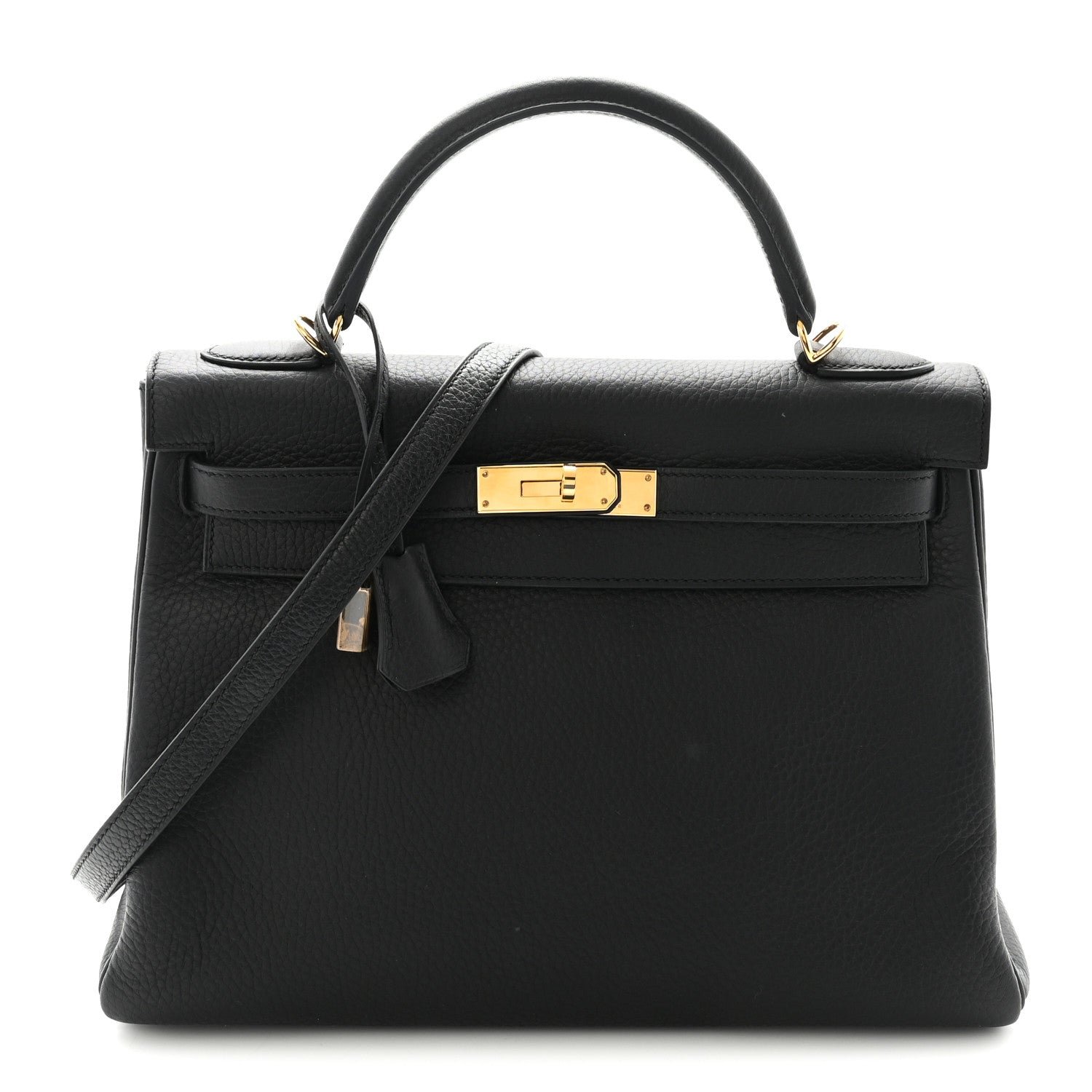 Hermes Taurillon Clemence Kelly Retourne 32 Black