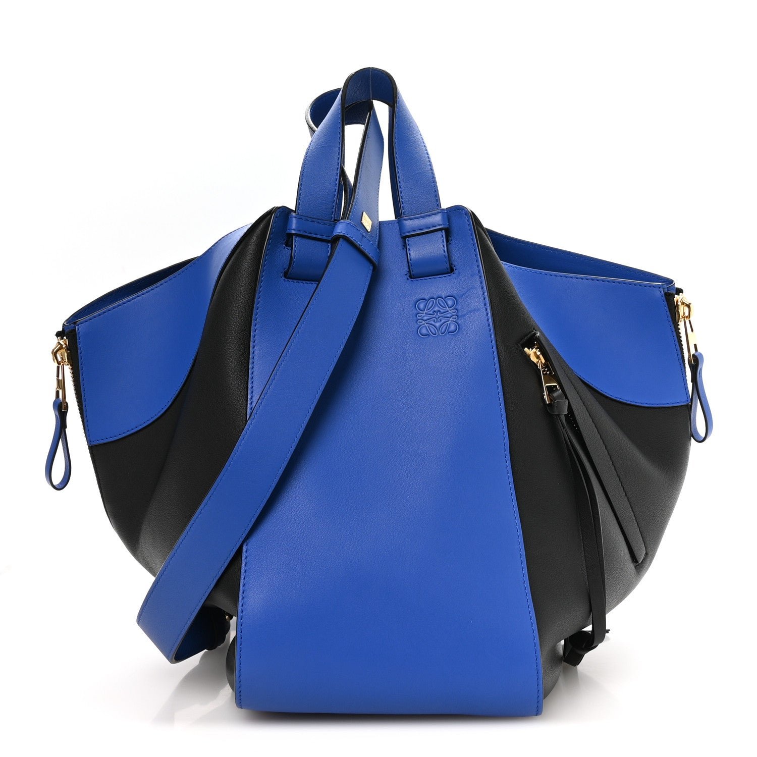 Loewe Calfskin Medium Hammock Shoulder Bag Electric Blue Black