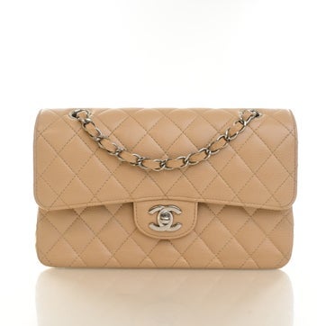 Calfskin Classic Double Flap Bag Small