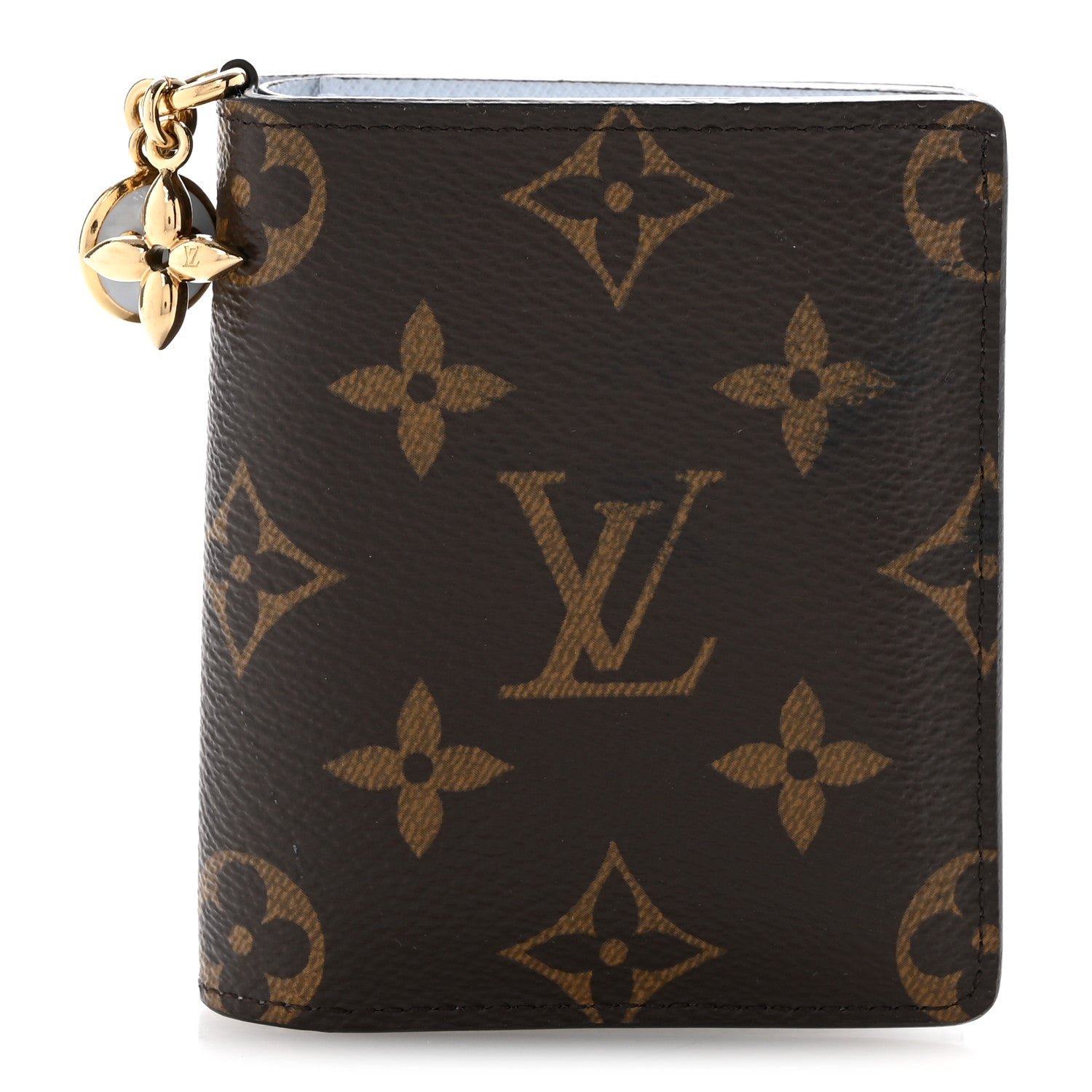 Louis Vuitton Monogram LV Charms Pocket Wallet Azure Blue